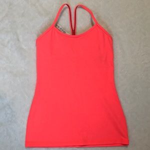 Neon coral lulu tank